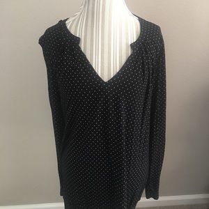 Old navy blouse. Black with white accents.